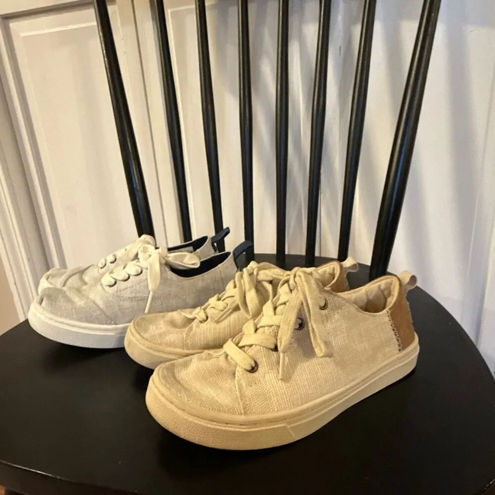 Boys Toms canvas lace up shoe bundle size 13